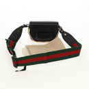 GUCCI Horsebit Web Sherry Line Bag Leather Black 726863 0416 Auth 153707SAM-27