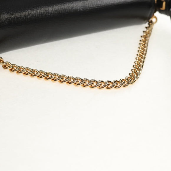 GUCCI Horsebit Web Sherry Line Bag Leather Black 726863 0416 Auth 153707SAM