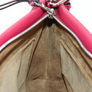 LOEWE Anagram Missy Small Shoulder Bag Leather Red Silver Auth 153712V-19