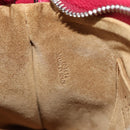 LOEWE Anagram Missy Small Shoulder Bag Leather Red Silver Auth 153712V-11