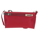 LOEWE Anagram Missy Small Shoulder Bag Leather Red Silver Auth 153712V-13