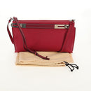 LOEWE Anagram Missy Small Shoulder Bag Leather Red Silver Auth 153712V-12
