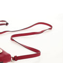 LOEWE Anagram Missy Small Shoulder Bag Leather Red Silver Auth 153712V-14