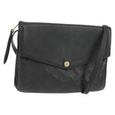 LOUIS VUITTON Monogram Empreinte Twice Shoulder Bag Black M50258 LV Auth 153716V-1