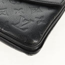 LOUIS VUITTON Monogram Empreinte Twice Shoulder Bag Black M50258 LV Auth 153716V-12