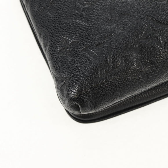 LOUIS VUITTON Monogram Empreinte Twice Shoulder Bag Black M50258 LV Auth 153716V