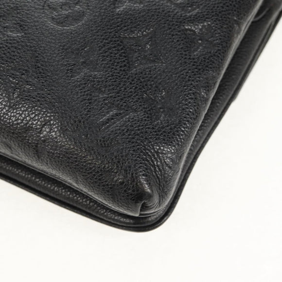LOUIS VUITTON Monogram Empreinte Twice Shoulder Bag Black M50258 LV Auth 153716V