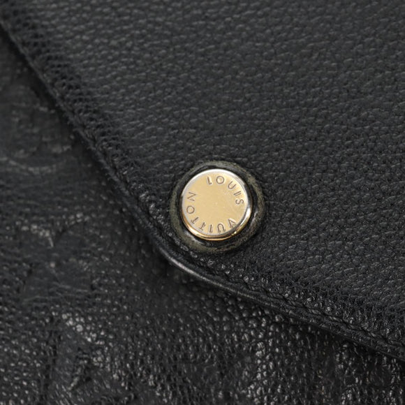 LOUIS VUITTON Monogram Empreinte Twice Shoulder Bag Black M50258 LV Auth 153716V