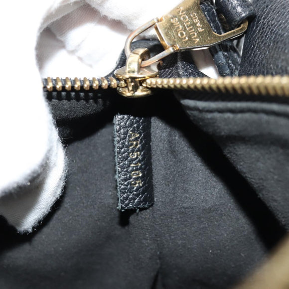 LOUIS VUITTON Monogram Empreinte Twice Shoulder Bag Black M50258 LV Auth 153716V