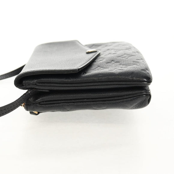 LOUIS VUITTON Monogram Empreinte Twice Shoulder Bag Black M50258 LV Auth 153716V