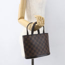 LOUIS VUITTON Damier Ebene Impala Hand Bag SPO LV Auth 153719V-22