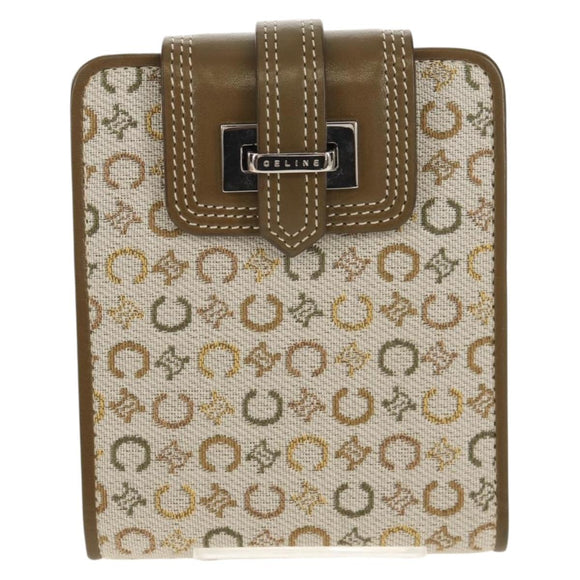 CELINE C Macadam Canvas Bifold Wallet Green Auth 153720V