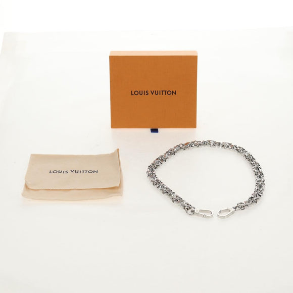 LOUIS VUITTON Chain Strap metal 22.4"" Silver LV Auth 153721M