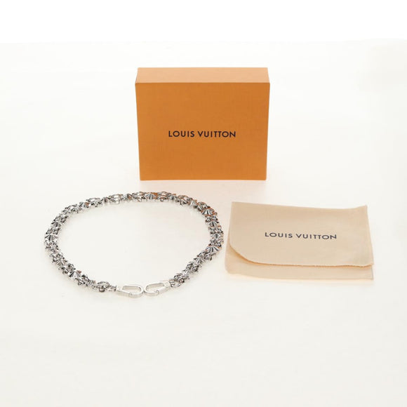 LOUIS VUITTON Chain Strap metal 22.4"" Silver LV Auth 153722M