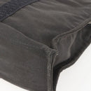 HERMES Her Line MM Hand Bag Canvas Gray Silver Auth 153727-9