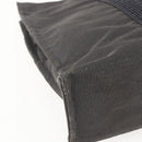 HERMES Her Line MM Hand Bag Canvas Gray Silver Auth 153727-14