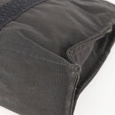 HERMES Her Line MM Hand Bag Canvas Gray Silver Auth 153727-15