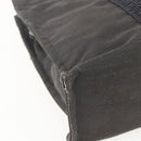 HERMES Her Line MM Hand Bag Canvas Gray Silver Auth 153727-16