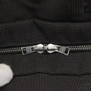 HERMES Her Line MM Hand Bag Canvas Gray Silver Auth 153727-10