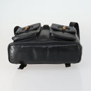 GUCCI Bamboo Backpack Leather Black Gold 003 1998 0016 Auth 153728-5