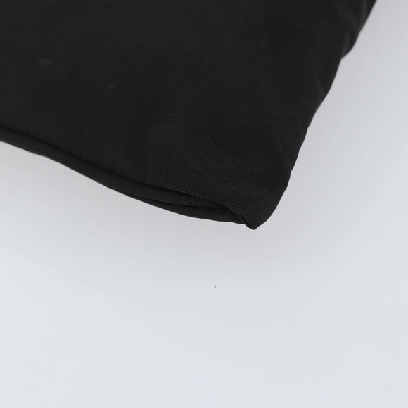 PRADA Shoulder Bag Nylon Black Silver Auth 153729