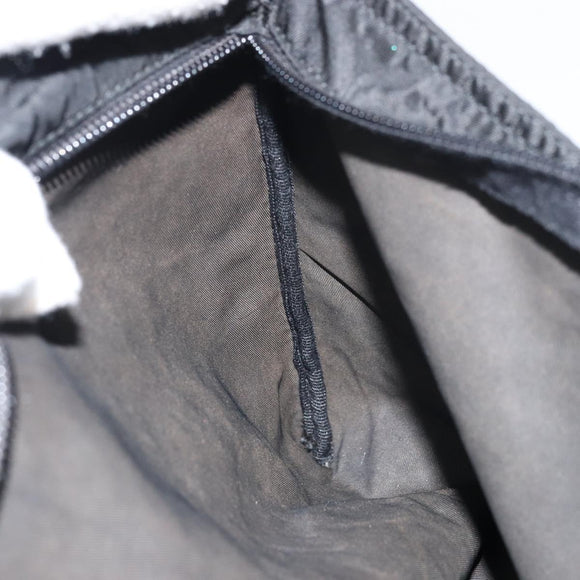 PRADA Shoulder Bag Nylon Black Silver Auth 153729