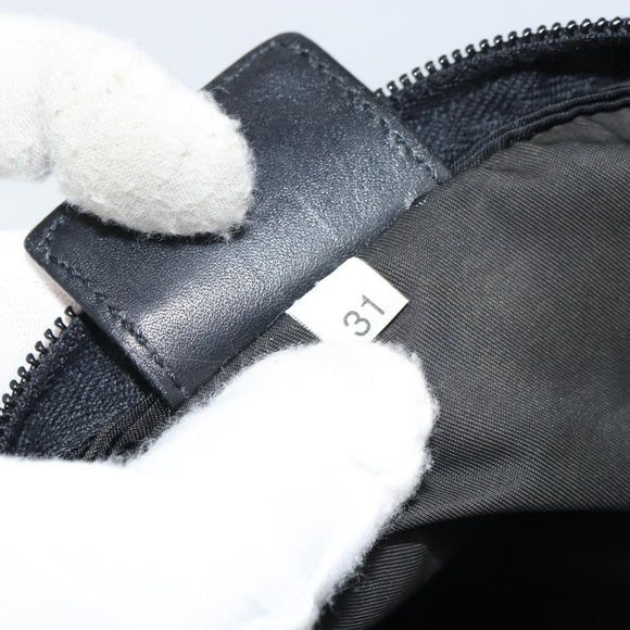PRADA Shoulder Bag Nylon Black Silver Auth 153729