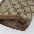 GUCCI GG Supreme Web Sherry Line Clutch Bag PVC Beige Gold 89 01 032 Auth 153730-16