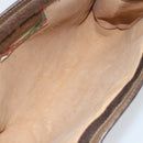 GUCCI GG Supreme Web Sherry Line Clutch Bag PVC Beige Gold 89 01 032 Auth 153730-10