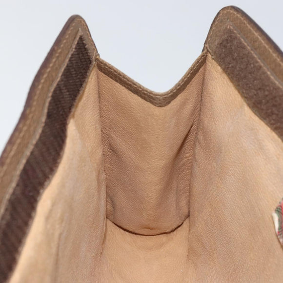 GUCCI GG Supreme Web Sherry Line Clutch Bag PVC Beige Gold 89 01 032 Auth 153730