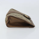 GUCCI GG Supreme Web Sherry Line Clutch Bag PVC Beige Gold 89 01 032 Auth 153730-3