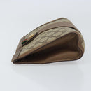 GUCCI GG Supreme Web Sherry Line Clutch Bag PVC Beige Gold 89 01 032 Auth 153730-4