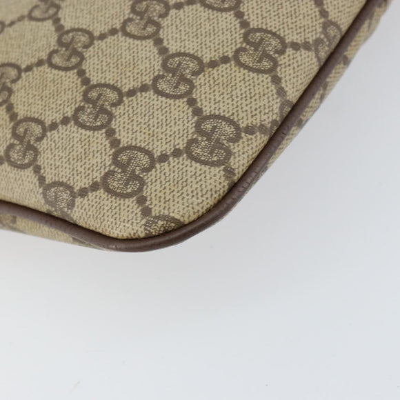 GUCCI GG Supreme Web Sherry Line Bag PVC Beige Gold 904 02 047 Auth 153731