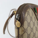 GUCCI GG Supreme Web Sherry Line Bag PVC Beige Gold 904 02 047 Auth 153731-9