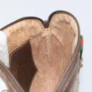 GUCCI GG Supreme Web Sherry Line Bag PVC Beige Gold 904 02 047 Auth 153731-20