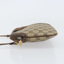 GUCCI GG Supreme Web Sherry Line Bag PVC Beige Gold 904 02 047 Auth 153731-4