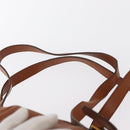 GUCCI Bamboo Backpack Leather Brown Gold 003 1956 0030 Auth 153732-10