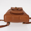 GUCCI Bamboo Backpack Leather Brown Gold 003 1956 0030 Auth 153732-11