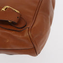 GUCCI Bamboo Backpack Leather Brown Gold 003 1956 0030 Auth 153732-14