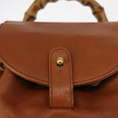 GUCCI Bamboo Backpack Leather Brown Gold 003 1956 0030 Auth 153732-17