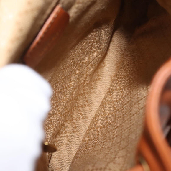 GUCCI Bamboo Backpack Leather Brown Gold 003 1956 0030 Auth 153732