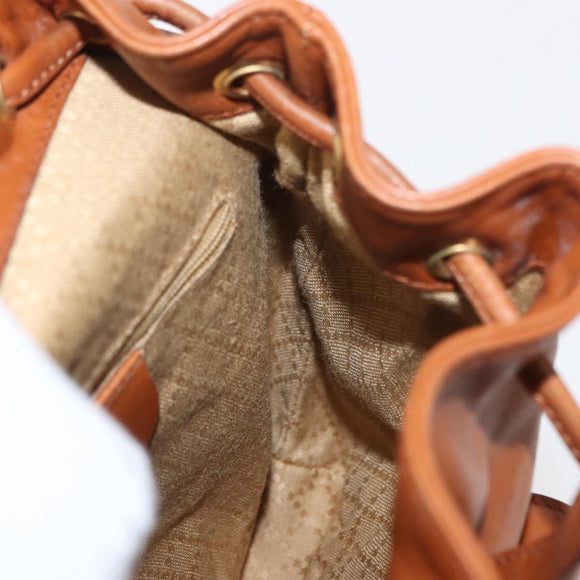 GUCCI Bamboo Backpack Leather Brown Gold 003 1956 0030 Auth 153732