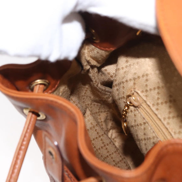 GUCCI Bamboo Backpack Leather Brown Gold 003 1956 0030 Auth 153732