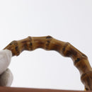 GUCCI Bamboo Backpack Leather Brown Gold 003 1956 0030 Auth 153732-8