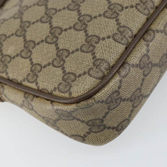 GUCCI GG Supreme Shoulder Bag PVC Beige Gold 56 02 068 Auth 153733