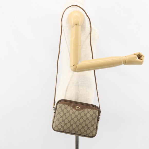 GUCCI GG Supreme Shoulder Bag PVC Beige Gold 56 02 068 Auth 153733