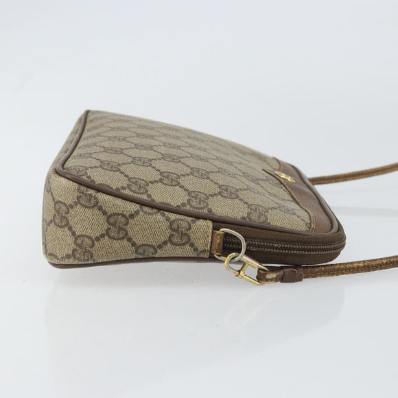 GUCCI GG Supreme Shoulder Bag PVC Beige Gold 56 02 068 Auth 153733