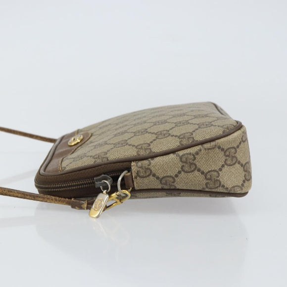 GUCCI GG Supreme Shoulder Bag PVC Beige Gold 56 02 068 Auth 153733