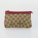 GUCCI GG Supreme Web Sherry Line Shoulder Bag PVC 3 Set Beige Gold Auth 153734-10