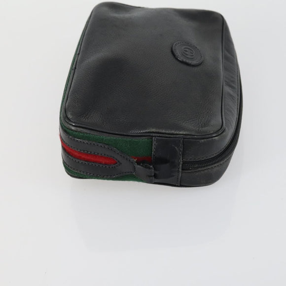 GUCCI GG Supreme Web Sherry Line Shoulder Bag PVC 3 Set Beige Gold Auth 153734